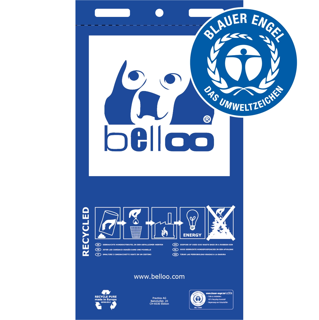 recycle PURE - 1500 Hundekotbeutel mit Blauer Engel Zertifikat